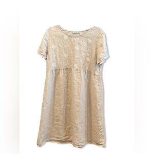 Terzo Millennio Cream linen dress